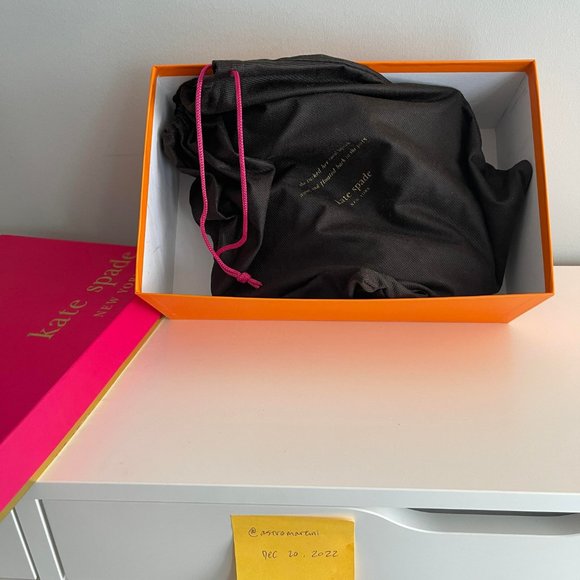 Kate Spade Philie Navy Suede Pumps with Black Crystal - Picture 5 of 11